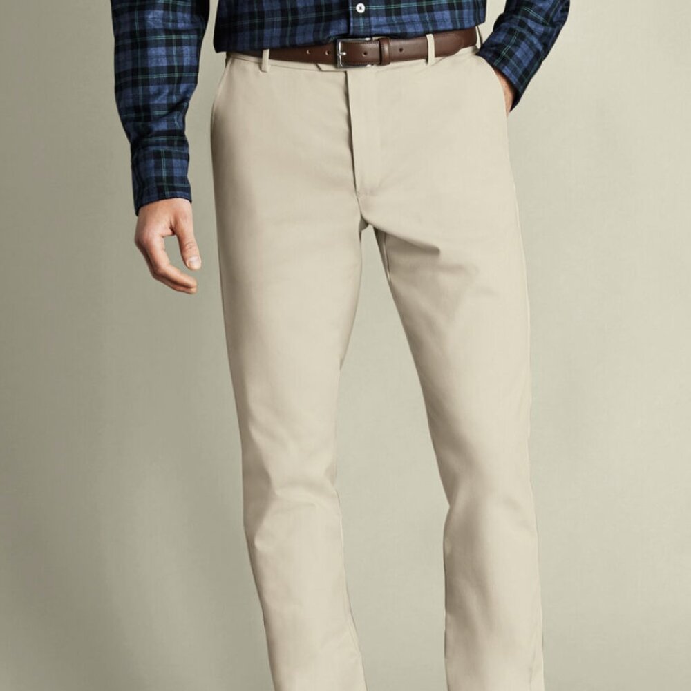 (NWOT) Charles Tyrwhitt - Ultimate Non-Iron Slim Fit Chinos (Stone)